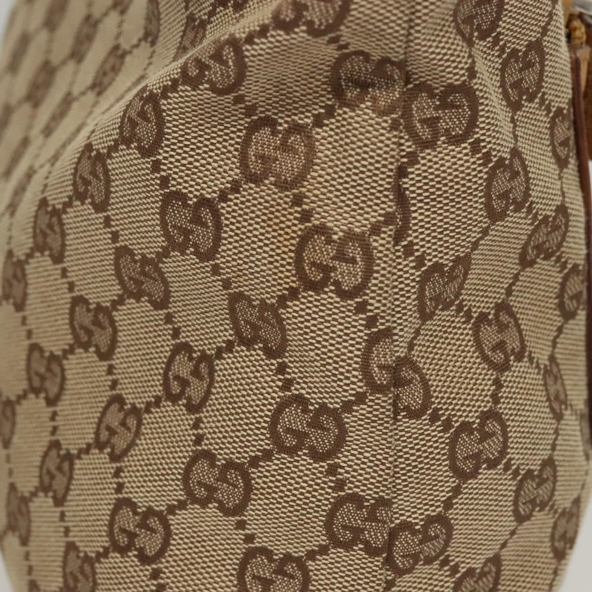 Gucci GUCCI GG Canvas Tote Bag Beige Silver 019 0402 Authentic th5862