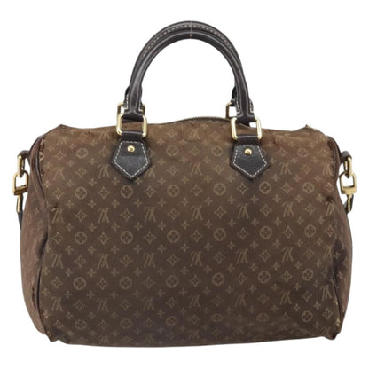 Louis Vuitton LOUIS VUITTON Mini Lin Speedy Bandouliere 30 Bag Brown M95224 Authentic BA9878