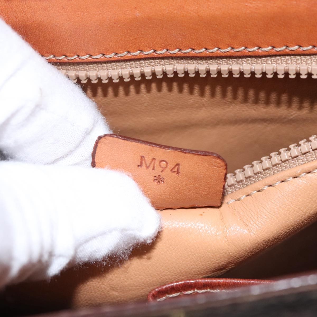 Celine CELINE Macadam Canvas Hand Bag PVC Leather 2way Brown Authentic 111670
