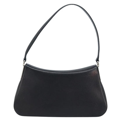 Salvatore Ferragamo Salvatore Ferragamo Gancini Shoulder Bag Leather Black Silver Authentic gh1877