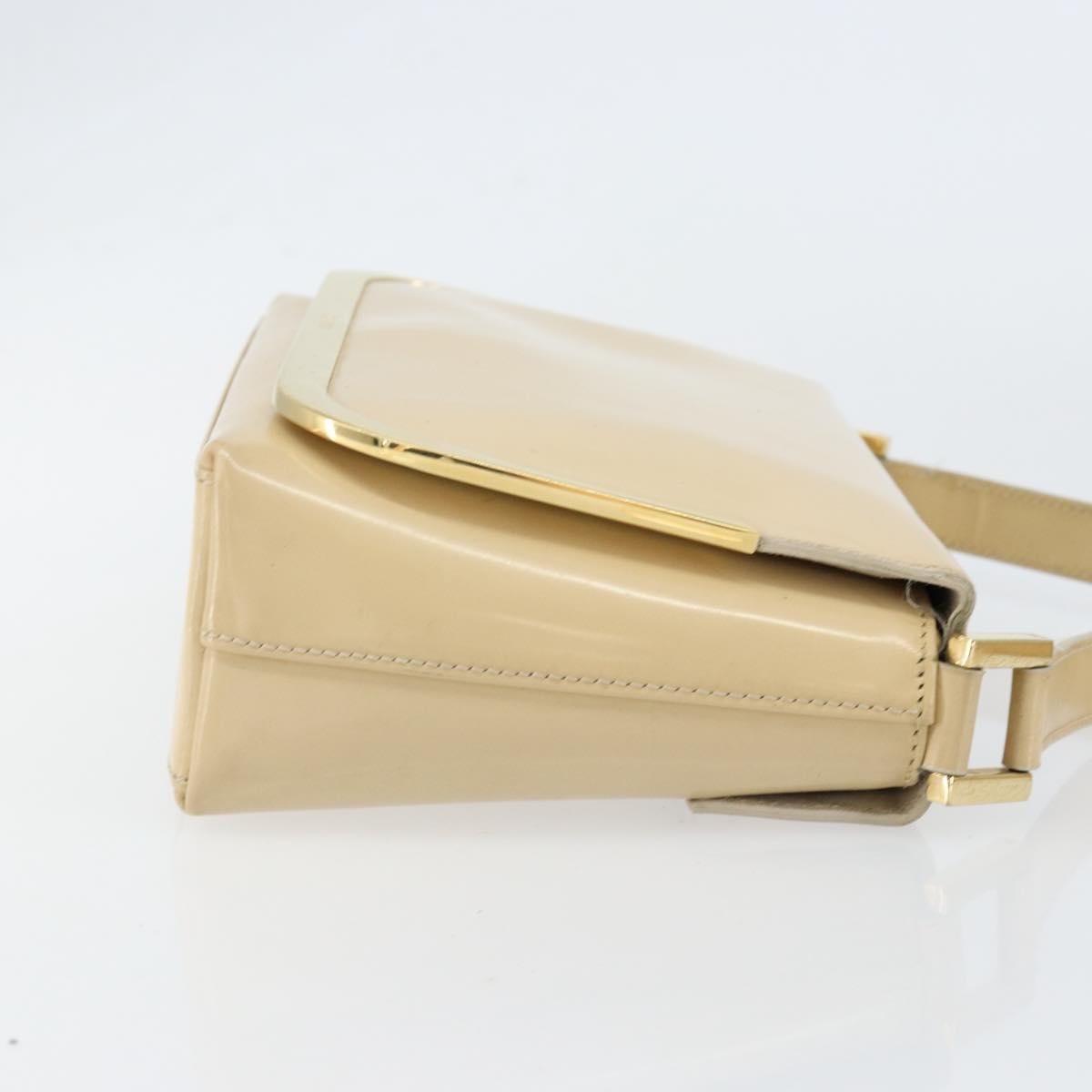 Gucci GUCCI Shoulder Bag Patent leather Beige Gold 007 2113 0278 Authentic bs30927