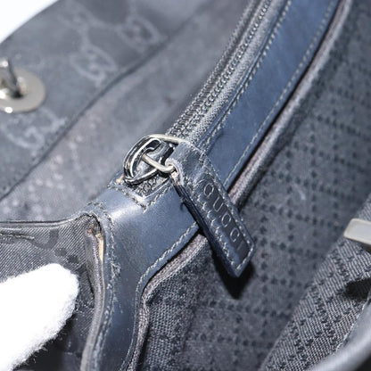 Gucci GUCCI Bamboo GG Canvas Hand Bag Black Silver 002 1010 3754 Authentic ep11357