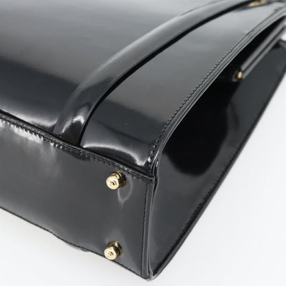 Gucci GUCCI Tote Bag Patent leather Black Gold 001 781 1735 Authentic bs35287