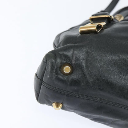 Chloé Chloé Chloe Victoria Hand Bag Leather 2way Black Gold Authentic am9563
