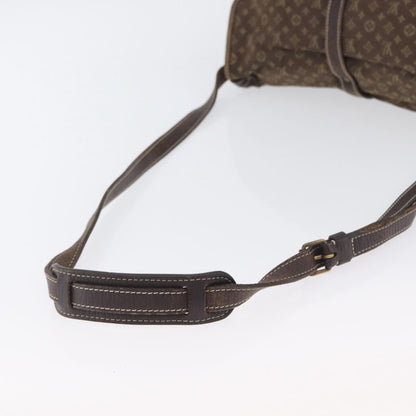 Louis Vuitton LOUIS VUITTON Monogram Mini Lin SaumurPM Shoulder Bag Brown M95227 Authentic BSZ306