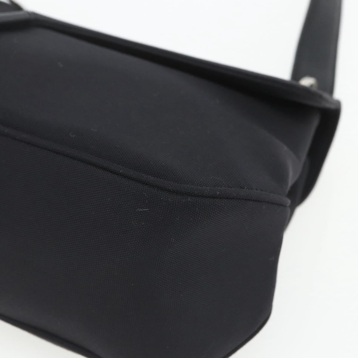 Salvatore Ferragamo Salvatore Ferragamo Vala Shoulder Bag Nylon Black Silver Authentic 162155