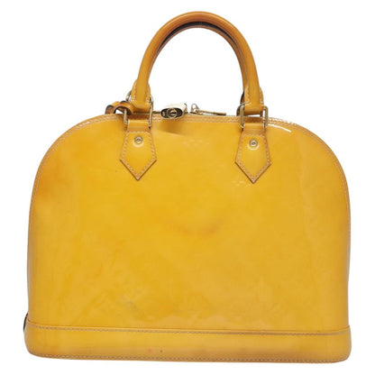 Louis Vuitton LOUIS VUITTON Monogram Vernis Alma PM Hand Bag Citrin M90101 LV Authentic EC497