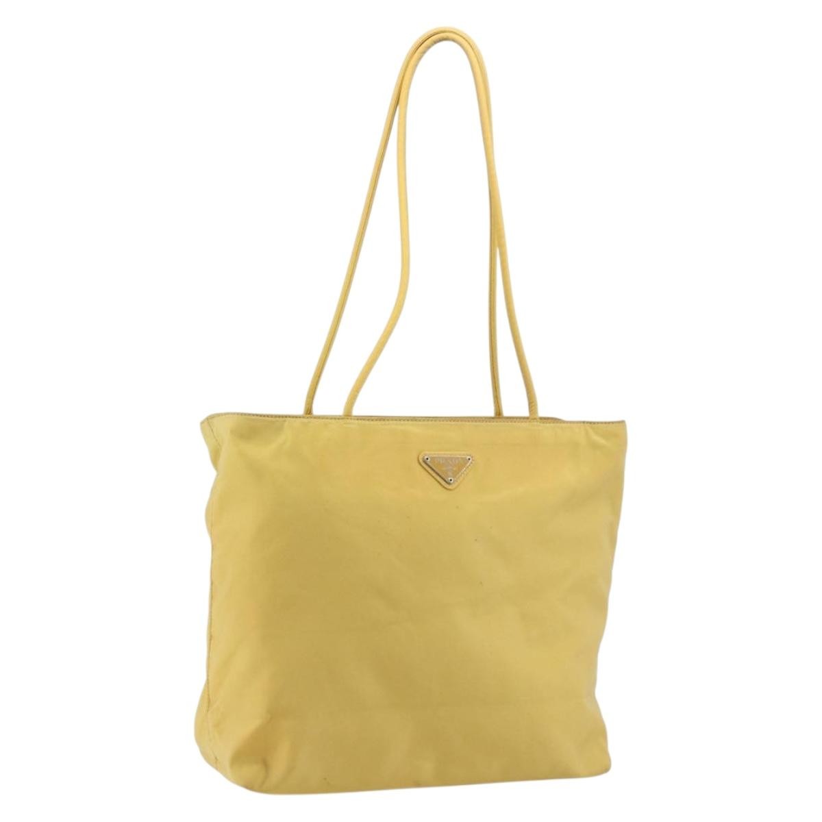 Prada PRADA Tote Bag Nylon Yellow Authentic 181131