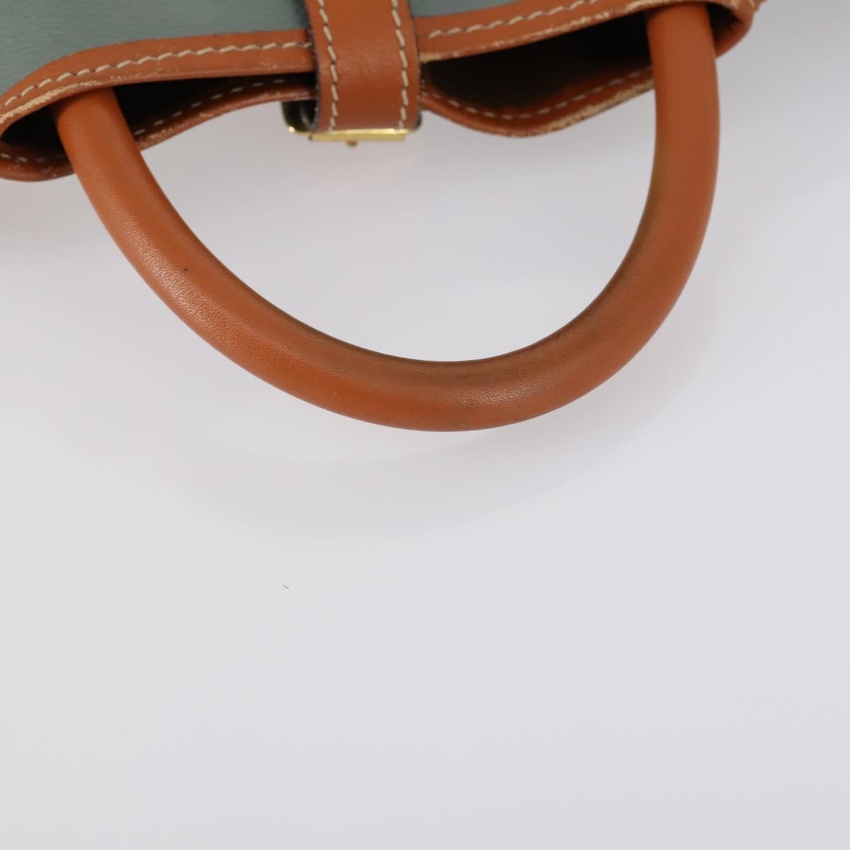 Valentino VALENTINO Garment Cover Leather Green Gold Authentic bs31394 Bag