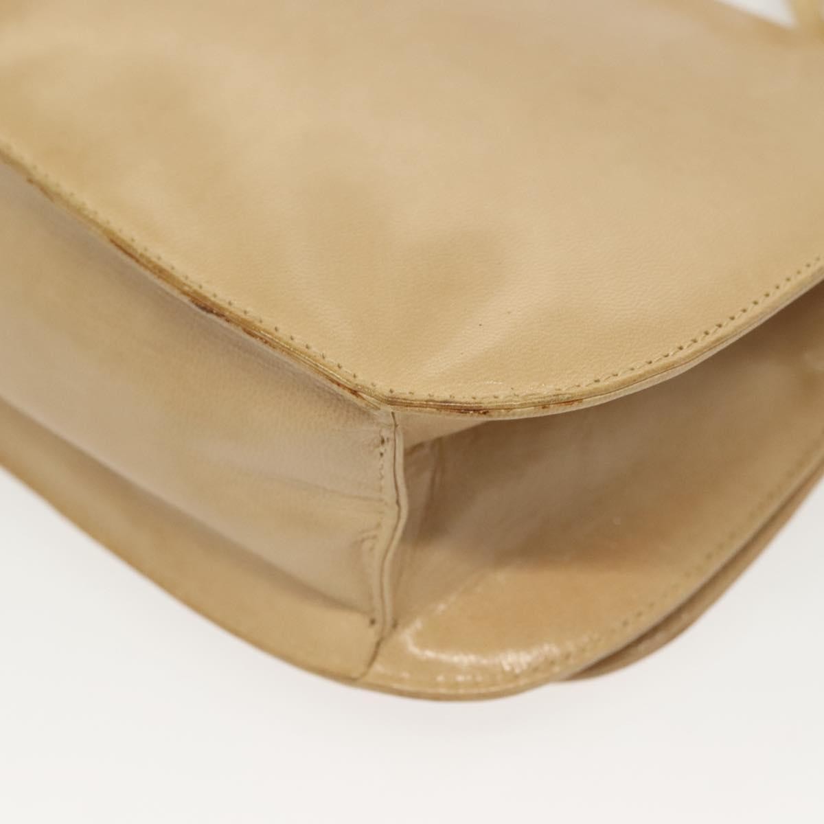Prada PRADA Chain Shoulder Bag Leather Beige Authentic 141913