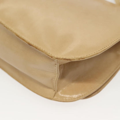Prada PRADA Chain Shoulder Bag Leather Beige Authentic 141913