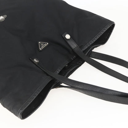 Prada PRADA Tote Bag Nylon Black Silver Authentic 160717