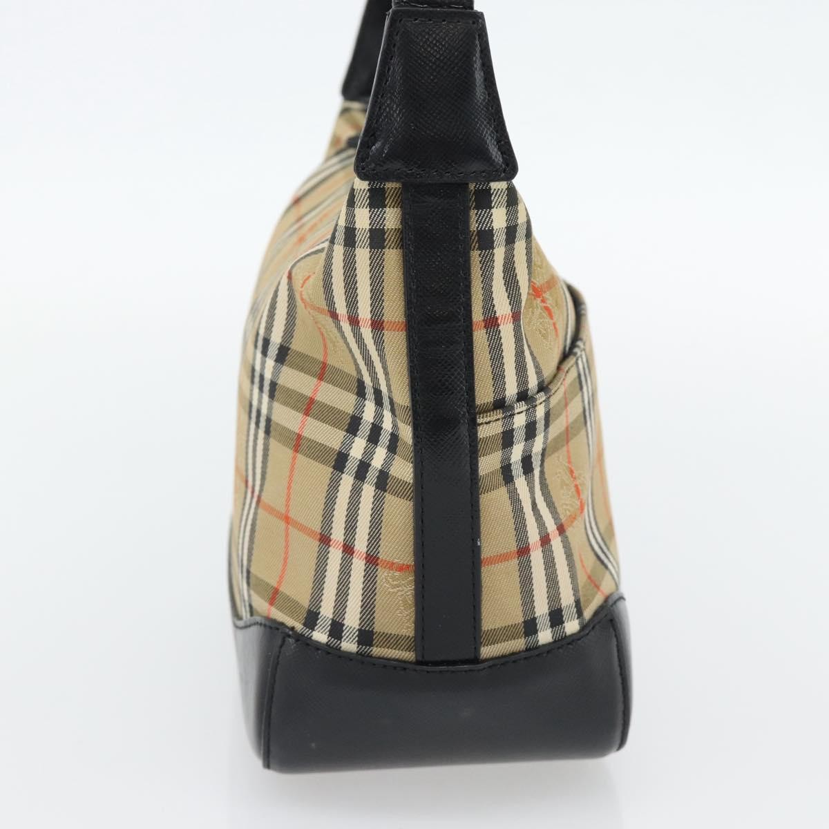 Burberry BURBERRY Nova Check Shoulder Bag Canvas Beige Gold Authentic 182559