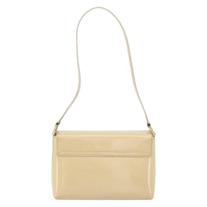 Gucci GUCCI Shoulder Bag Patent leather Beige Gold 007 2113 0278 Authentic bs30927