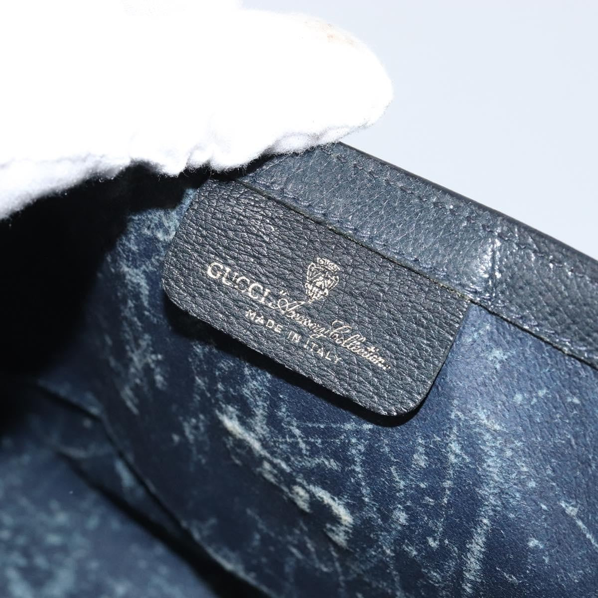 Gucci GUCCI GG Supreme Sherry Line Clutch Bag PVC Navy Red 84 01 007 Authentic 153350