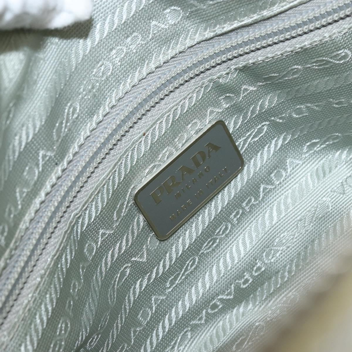 Prada PRADA Tote Bag Nylon Silver Authentic bs30636