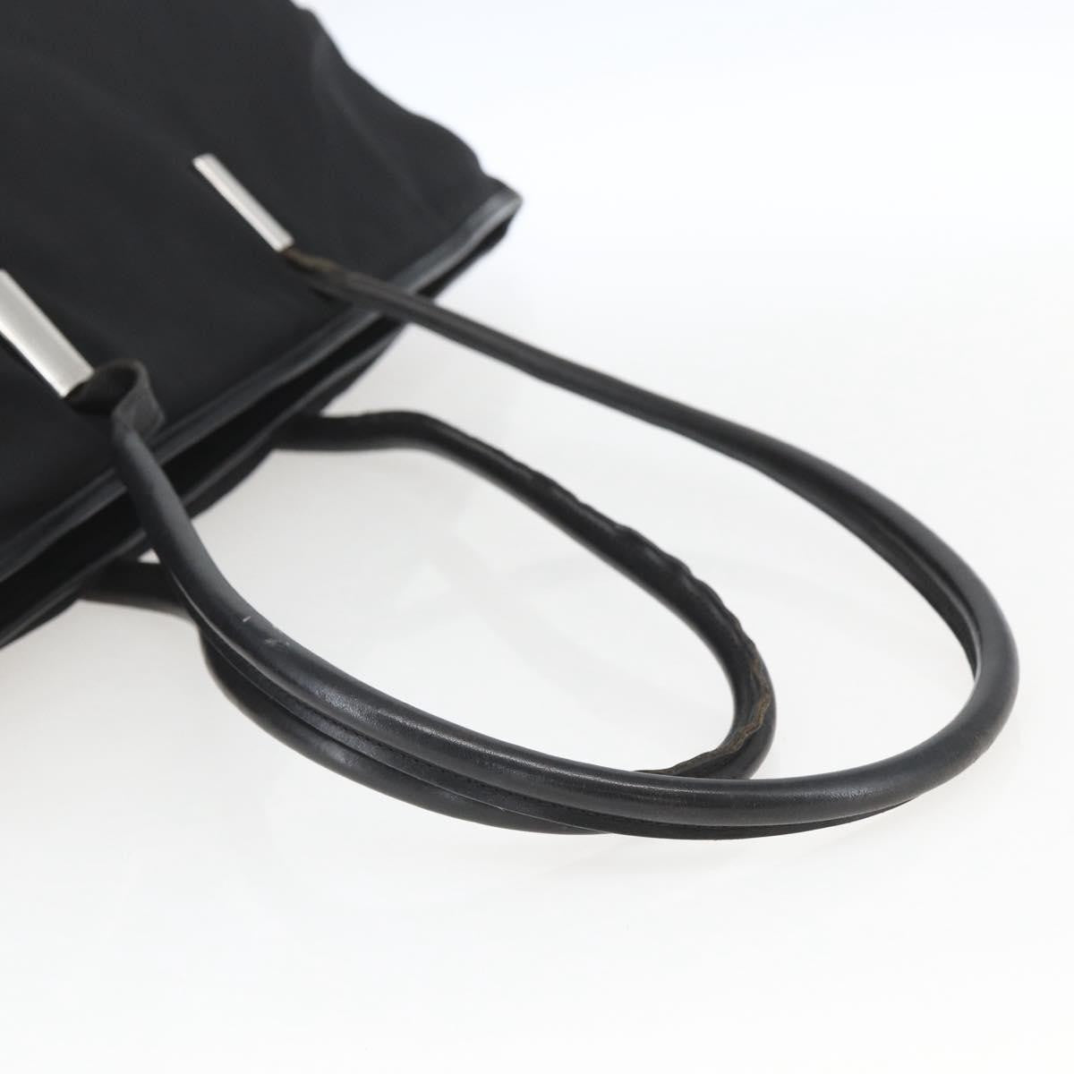 Gucci GUCCI Tote Bag Nylon Black Silver 002 2123 0455 Authentic gh1622