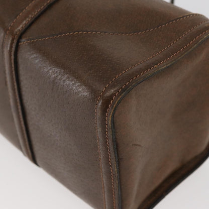 Gucci GUCCI Hand Bag Leather Brown Authentic 173031