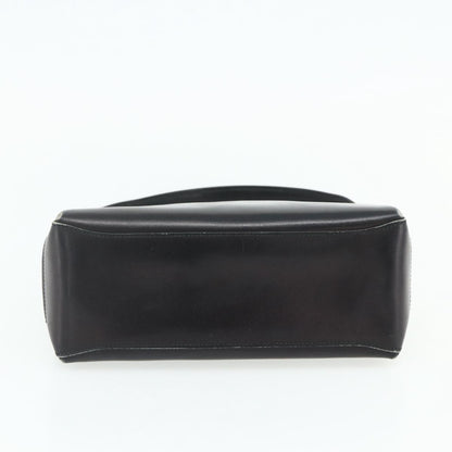 Gucci GUCCI Hand Bag Leather Black Gold Authentic ka4348