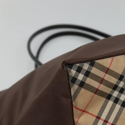 Burberrys Burberrys Blue Label Tote Bag Nylon Brown Authentic ti2871
