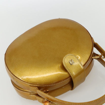 Loewe LOEWE Hand Bag Patent leather 2way Gold Authentic ka527