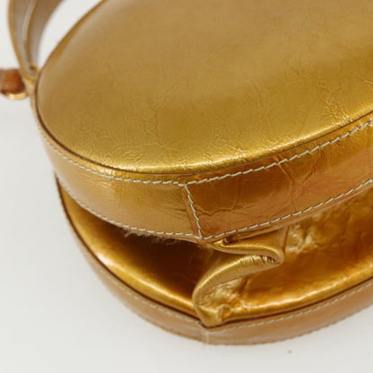 Loewe LOEWE Hand Bag Patent leather 2way Gold Authentic ka527