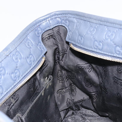 Gucci GUCCI GG Canvas Guccissima Tote Bag Leather Navy Gold 211138 Authentic 180831