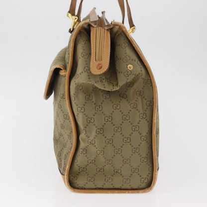 Gucci GUCCI GG Canvas Tote Bag Khaki Gold Authentic 178301