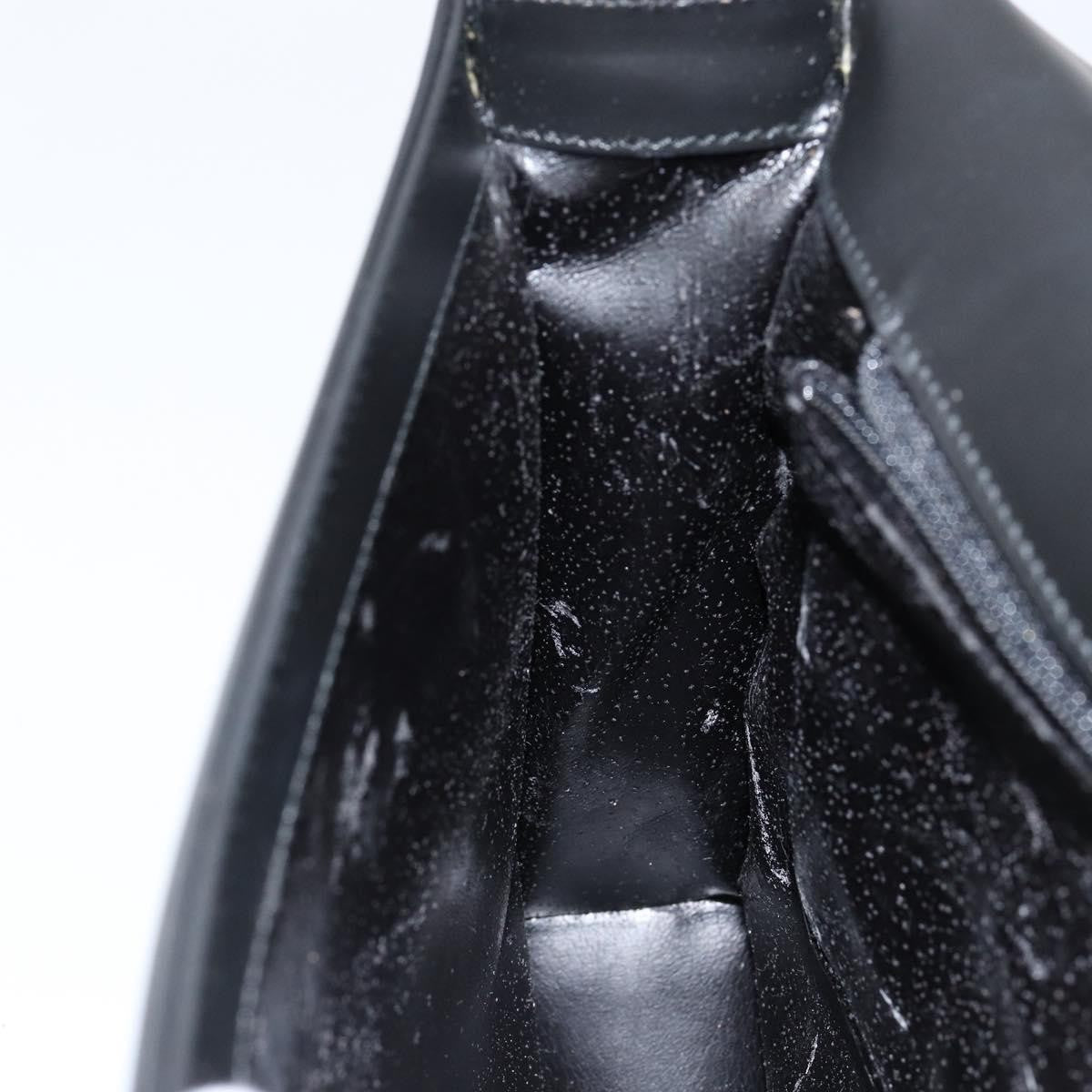 Gucci GUCCI Shoulder Bag Leather Black Silver 001 3064 Authentic 146004