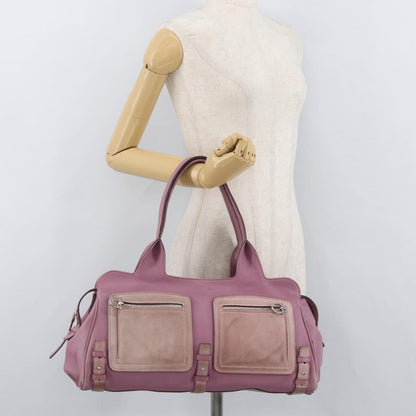Salvatore Ferragamo Salvatore Ferragamo Gancini Tote Bag Leather Pink Silver Authentic BAZ427