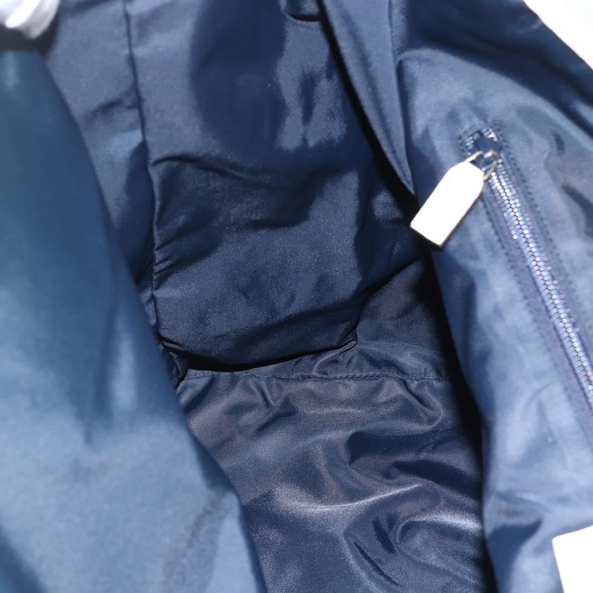 Gucci GUCCI Tote Bag Nylon Navy Silver 169943 Authentic fm4956
