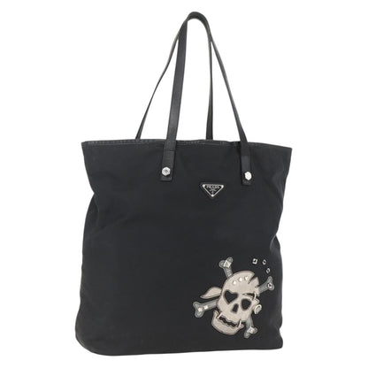 Prada PRADA Tote Bag Nylon Black Silver Authentic 160717