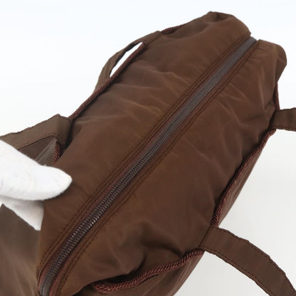 Prada PRADA Shoulder Bag Nylon Brown Authentic 162341