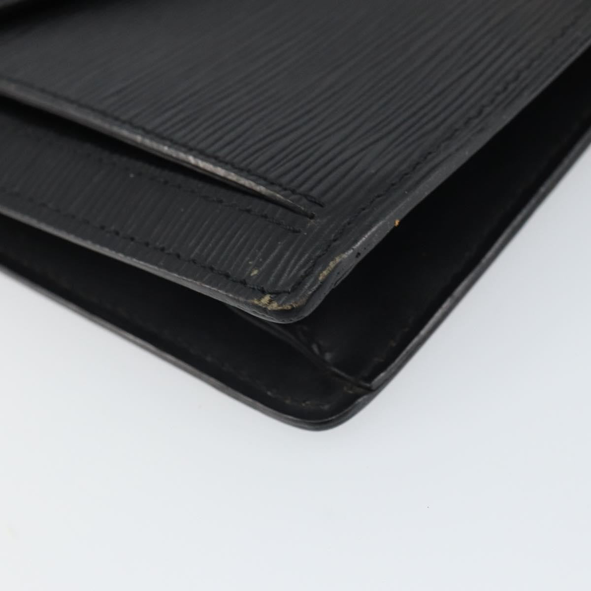 Louis Vuitton LOUIS VUITTON Epi Serie Dragonne Clutch Bag Black Noir M52612 LV Authentic BA9336