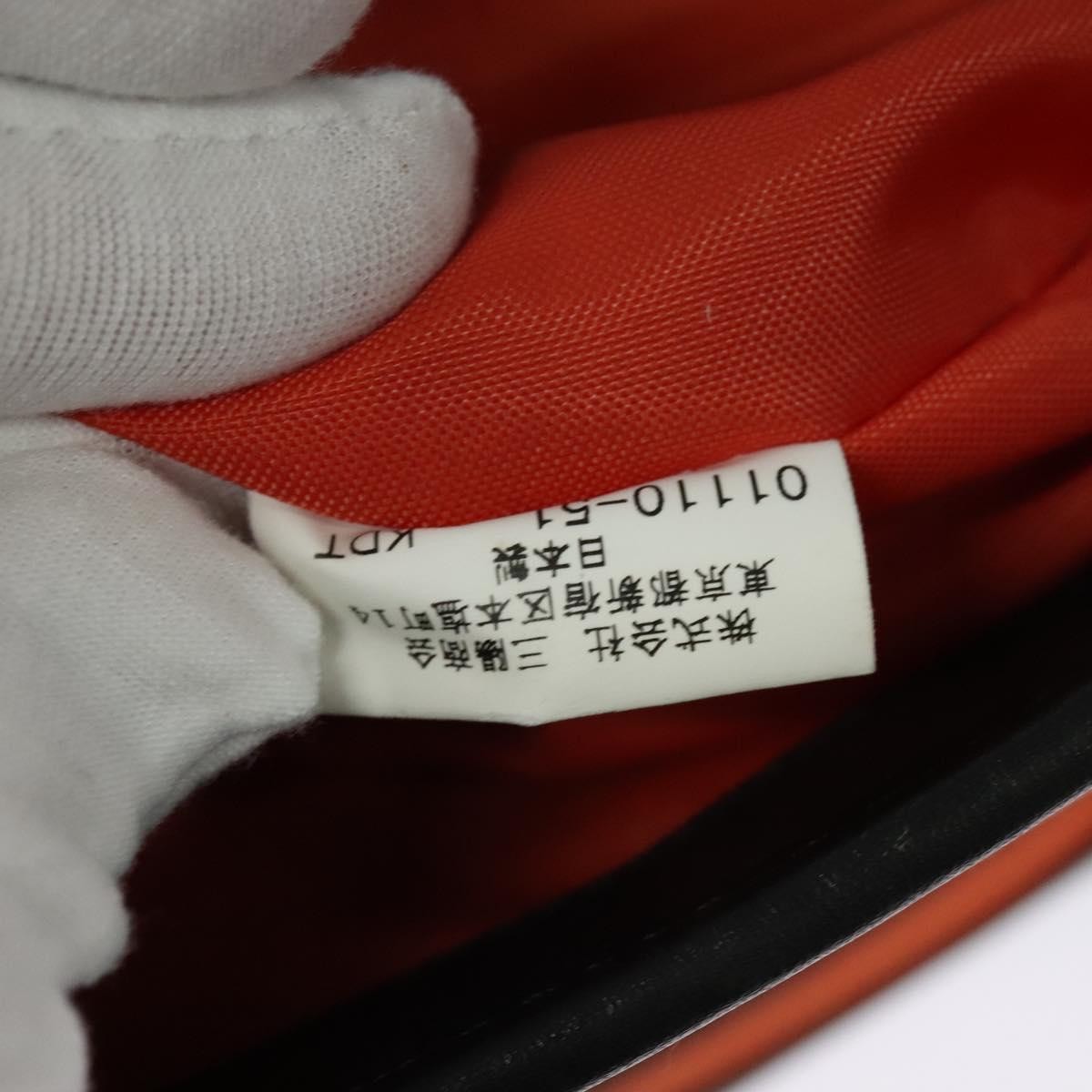 Burberry BURBERRY Blue Label Shoulder Bag Canvas Orange Silver Authentic 140671