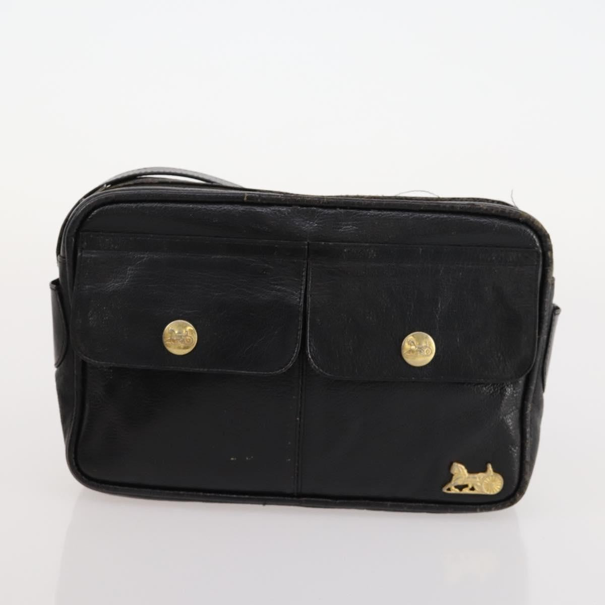 Burberrys Burberrys Cartier Celine Macadam Nova Check Bag Leather 4 Set Black Authentic BSZ449
