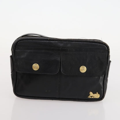 Burberrys Burberrys Cartier Celine Macadam Nova Check Bag Leather 4 Set Black Authentic BSZ449