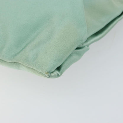 Prada PRADA Clutch Bag Satin Green Gold Authentic 145020