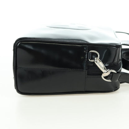 Gucci GUCCI Hand Bag Patent leather 2way Black Silver Authentic 176640