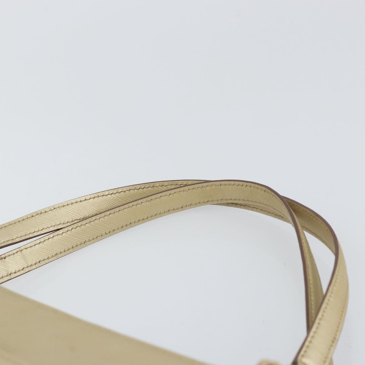 Salvatore Ferragamo Salvatore Ferragamo Gancini Shoulder Bag Leather Gold Authentic 162322