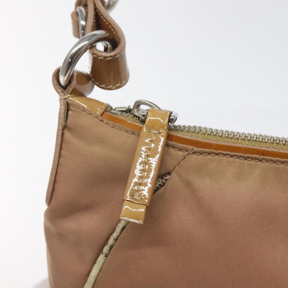 Prada PRADA Shoulder Bag Nylon Beige Authentic EC614