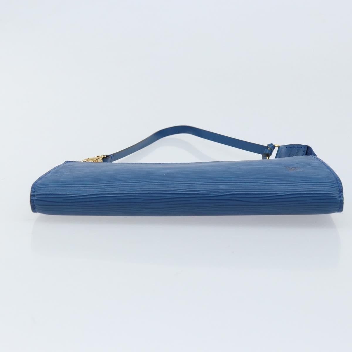 Louis Vuitton LOUIS VUITTON Epi Pochette Accessoires Pouch Blue M52985 LV Authentic BA11656 Bag