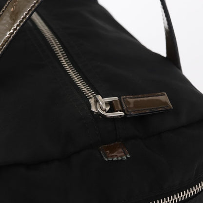 Prada PRADA Hand Bag Nylon Black Silver Authentic 153944