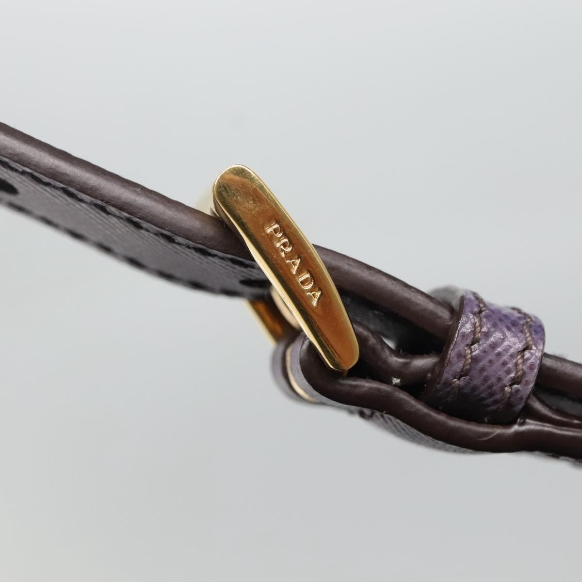 Prada PRADA Shoulder Bag Nylon Purple Gold Authentic 130933