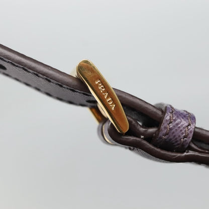 Prada PRADA Shoulder Bag Nylon Purple Gold Authentic 130933