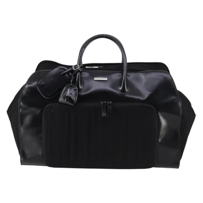 Gucci GUCCI Boston Bag Nylon Leather Black Silver 012 1553 0269 Authentic ti3430