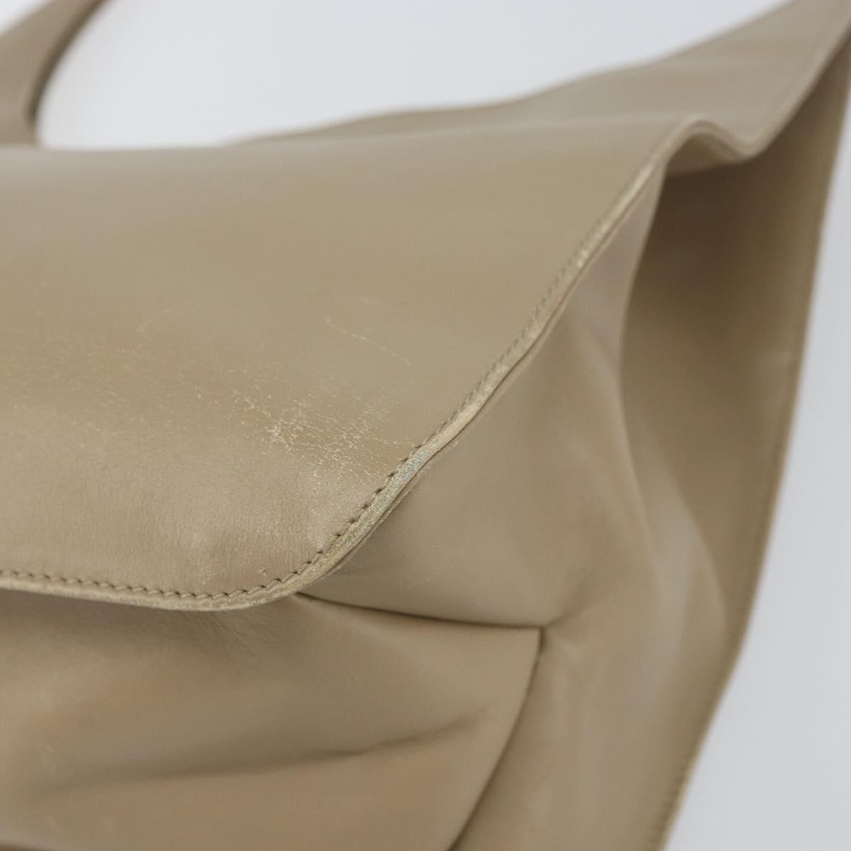 Gucci GUCCI Shoulder Bag Leather Beige Silver 001 3167 Authentic 151609