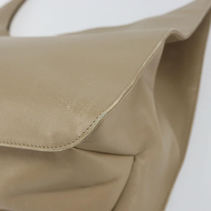 Gucci GUCCI Shoulder Bag Leather Beige Silver 001 3167 Authentic 151609
