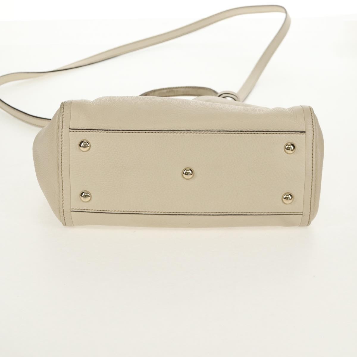 Gucci GUCCI Soho Shoulder Bag Leather 2way White Authentic ki5995