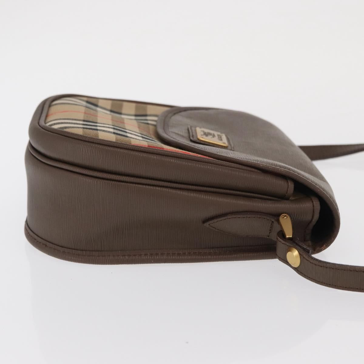 Burberrys Burberrys Nova Check Shoulder Bag Canvas Beige Gold Authentic ep13205